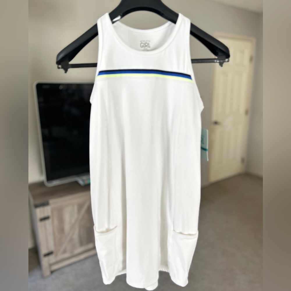 NEW Athleta Girl White Tennis Dress XL 14